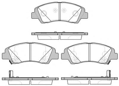 Комплект тормозных колодок, дисковый тормоз REMSA 1583.02