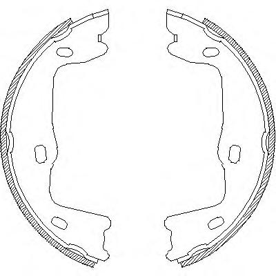 Комплект тормозных колодок, стояночная тормозная система REMSA