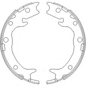 Комплект тормозных колодок, стояночная тормозная система REMSA 4737.00