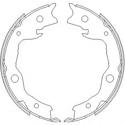 Комплект тормозных колодок, стояночная тормозная система REMSA