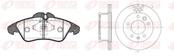 Комплект тормозов, дисковый тормозной механизм REMSA