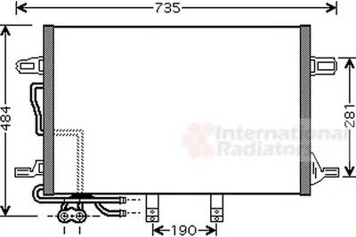Конденсатор, кондиционер VAN WEZEL 30005307