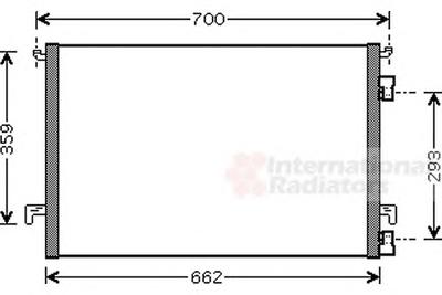 Конденсатор, кондиционер VAN WEZEL 37005397