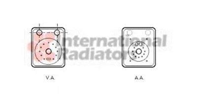 масляный радиатор, двигательное масло VAN WEZEL 58003093