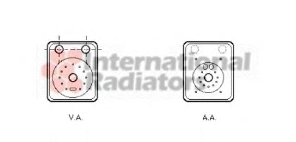 масляный радиатор, двигательное масло VAN WEZEL