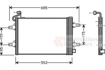Конденсатор, кондиционер VAN WEZEL 76005007