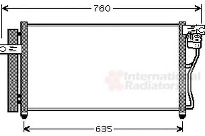 Конденсатор, кондиционер VAN WEZEL 82005178