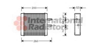 Теплообменник, отопление салона VAN WEZEL 83006009