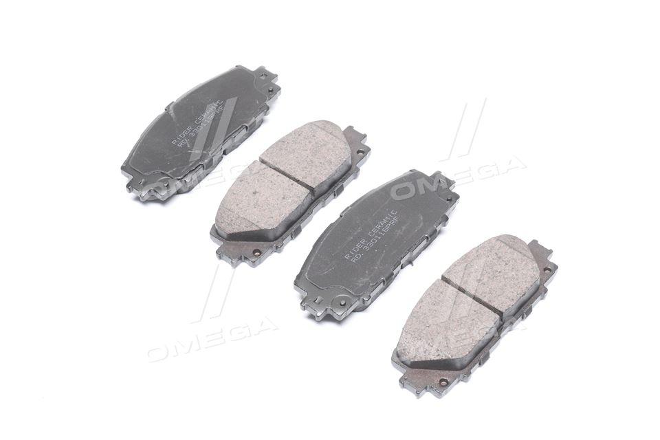 Колодка торм. диск. ceramic toyota prius 1,8 hybrid 09- передн. (rider) RIDER