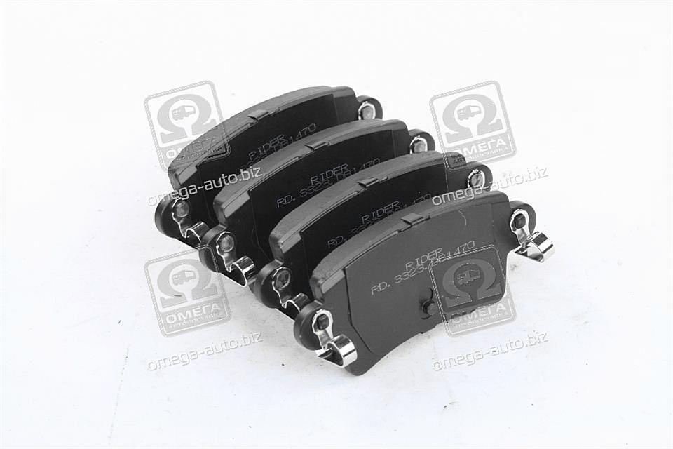 Колодка торм. диск. renault master, opel movano 98- задн. (rider) RIDER