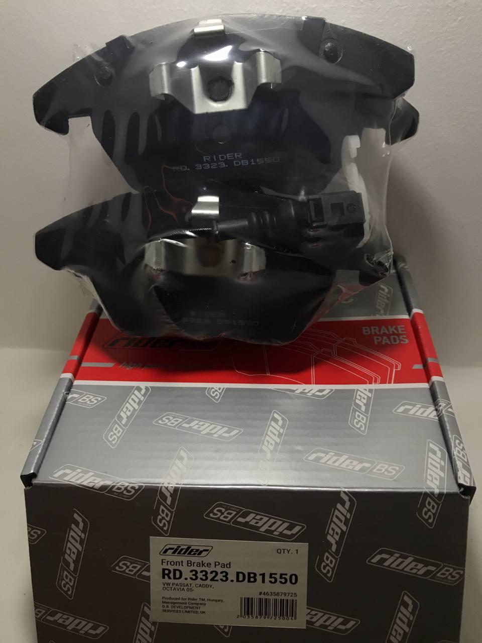 Колодка торм. диск. vw passat, caddy, octavia 05- передн. (rider) RIDER