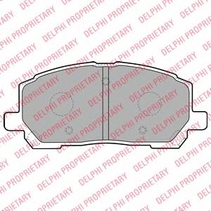 Комплект тормозных колодок, дисковый тормоз DELPHI LP1908