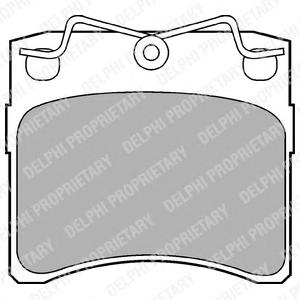 Комплект тормозных колодок, дисковый тормоз DELPHI