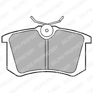 Комплект тормозных колодок, дисковый тормоз DELPHI