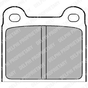 Комплект тормозных колодок, дисковый тормоз DELPHI