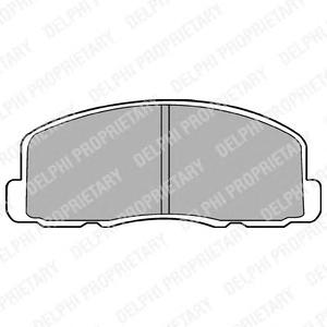 Комплект тормозных колодок, дисковый тормоз DELPHI LP458