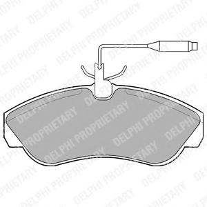 Комплект тормозных колодок, дисковый тормоз DELPHI LP878