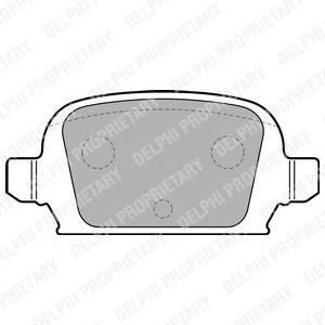 Комплект тормозных колодок, дисковый тормоз DELPHI LP1677