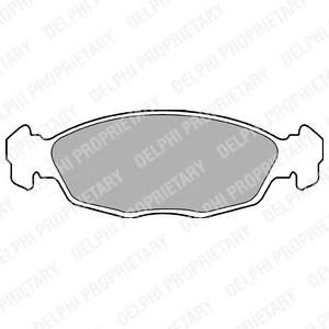 Комплект тормозных колодок, дисковый тормоз DELPHI LP702