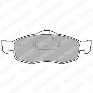 Комплект тормозных колодок, дисковый тормоз DELPHI