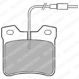 Комплект тормозных колодок, дисковый тормоз DELPHI