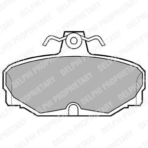 Комплект тормозных колодок, дисковый тормоз DELPHI
