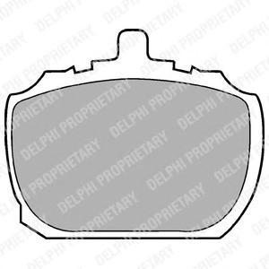 Комплект тормозных колодок, дисковый тормоз DELPHI LP45