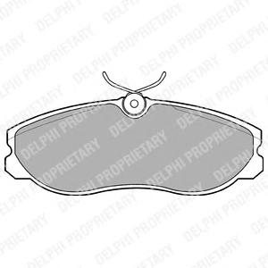 Комплект тормозных колодок, дисковый тормоз DELPHI