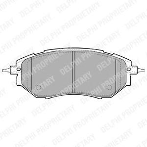 Комплект тормозных колодок, дисковый тормоз DELPHI LP1941