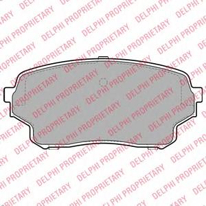 Комплект тормозных колодок, дисковый тормоз DELPHI LP2000