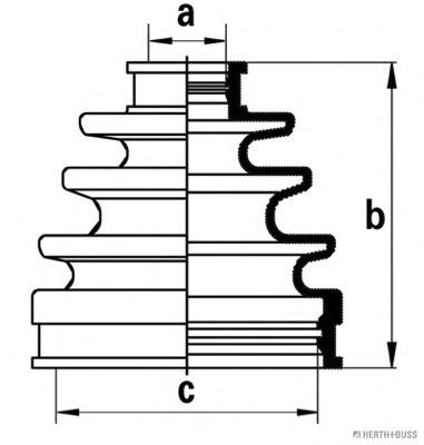 Комплект пылника, приводной вал HERTH+BUSS JAKOPARTS