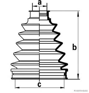 Комплект пылника, приводной вал HERTH+BUSS JAKOPARTS J2862012