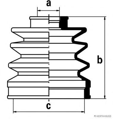Комплект пылника, приводной вал HERTH+BUSS JAKOPARTS