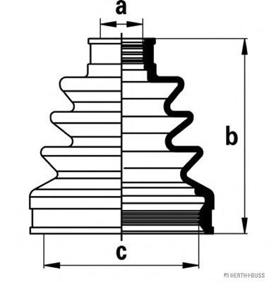 Комплект пылника, приводной вал HERTH+BUSS JAKOPARTS