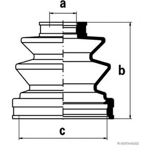 Комплект пылника, приводной вал HERTH+BUSS JAKOPARTS J2885007