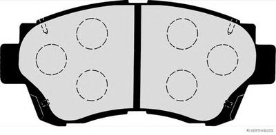 Комплект тормозных колодок, дисковый тормоз HERTH+BUSS JAKOPARTS
