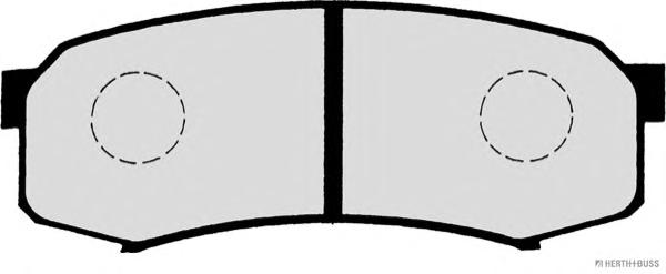 Комплект тормозных колодок, дисковый тормоз HERTH+BUSS JAKOPARTS