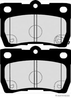 Комплект тормозных колодок, дисковый тормоз HERTH+BUSS JAKOPARTS