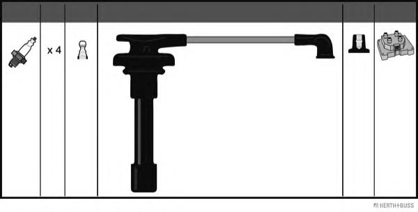 Комплект проводов зажигания HERTH+BUSS JAKOPARTS