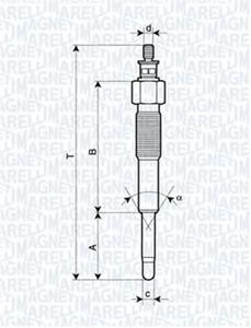 Свеча накаливания MAGNETI MARELLI UC38A