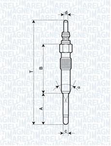 Свеча накаливания MAGNETI MARELLI UC61A