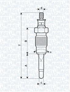 Свеча накаливания MAGNETI MARELLI UX22A
