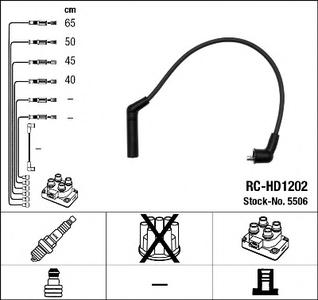 Комплект проводов зажигания NGK RC-HD1202