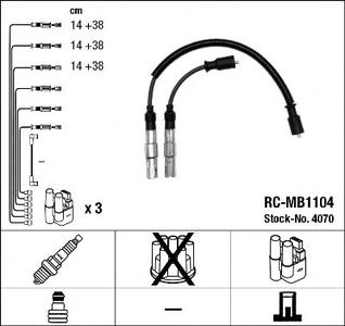 Комплект проводов зажигания NGK RC-MB1104