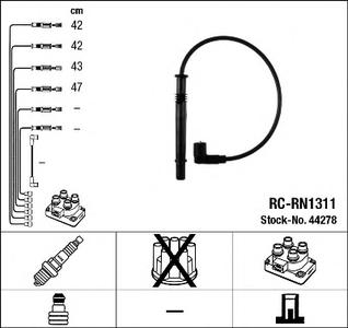 Комплект проводов зажигания NGK RC-RN1311