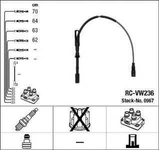Комплект проводов зажигания NGK RC-VW236