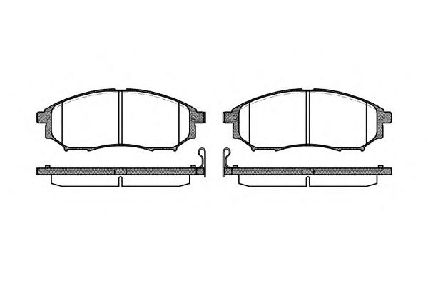 Комплект тормозных колодок, дисковый тормоз REMSA