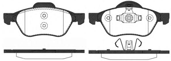 Комплект тормозных колодок, дисковый тормоз REMSA