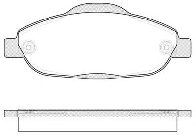 Комплект тормозных колодок, дисковый тормоз REMSA 1323.00
