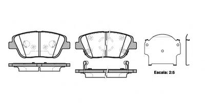 Комплект тормозных колодок, дисковый тормоз REMSA 1423.02